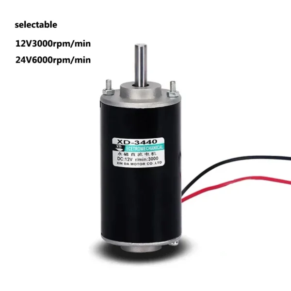 Motor XD-3440 12V/24V 50W DC de Alta Velocidade - Image 5