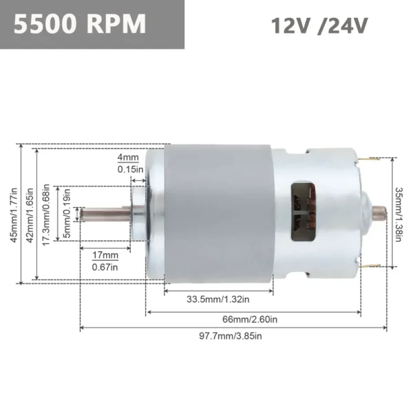 Motor DC 12v/24v de Potência - Image 11