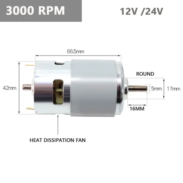 Motor DC 12v/24v de Potência - Image 9