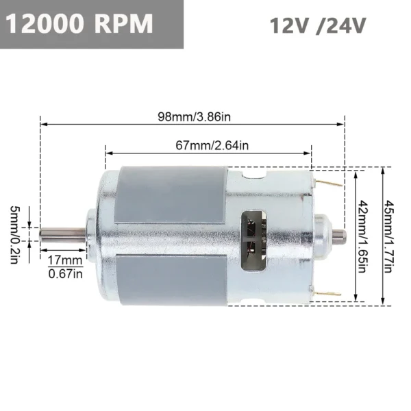 Motor DC 12v/24v de Potência - Image 13