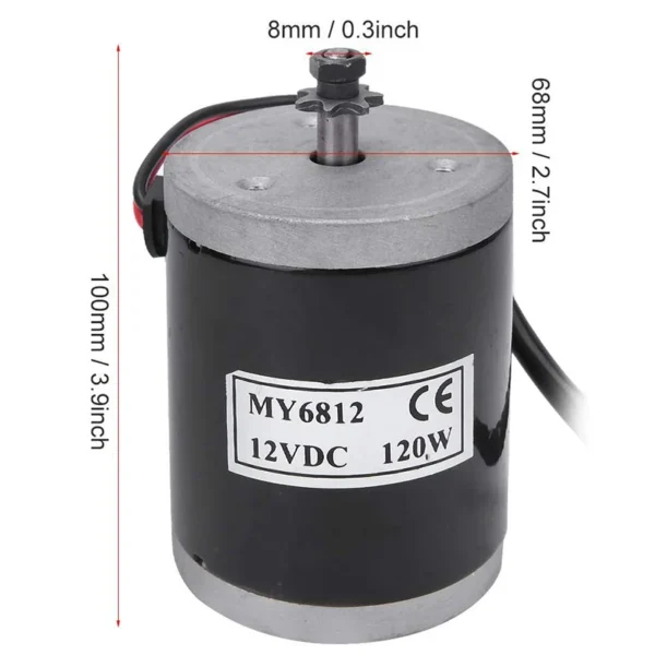 Motor DC 12V/24V de Potencia 150w/120w/100w - Image 2
