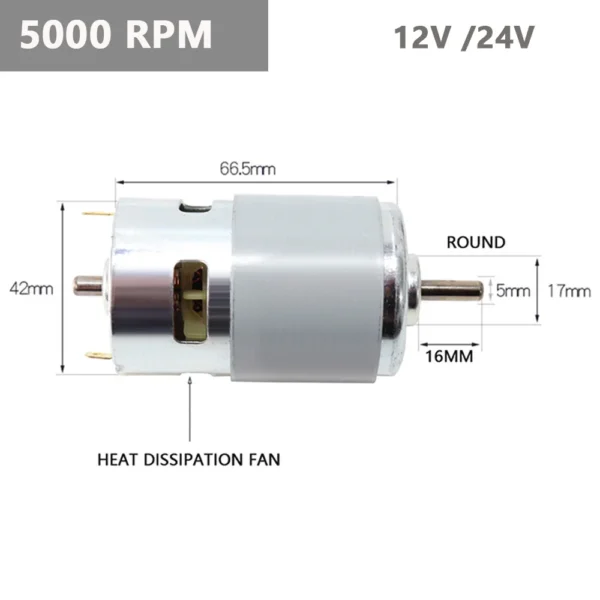 Motor DC 12v/24v de Potência - Image 10